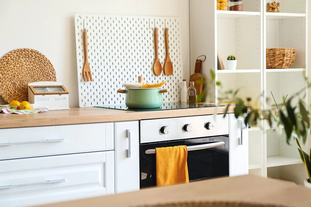 pegboard backsplash